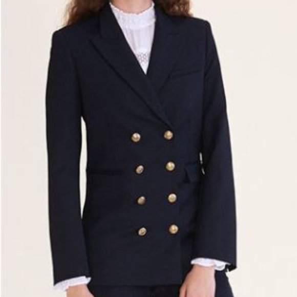 MAJE Vahina double-breasted twill jacket - Picture 3 of 7